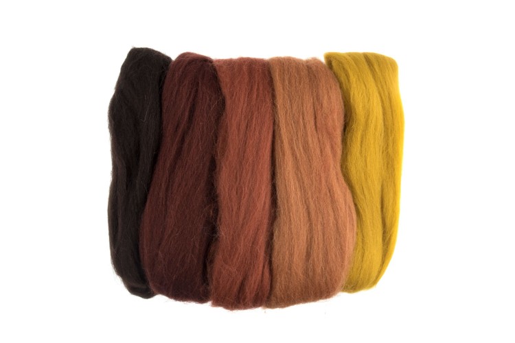 Natural Wool Roving Autumn (FW50.AS6)